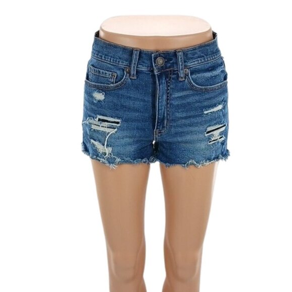 Aeropostale Denim Shorts Distressed Cheeky Short Summer Size 2 - Picture 1 of 6